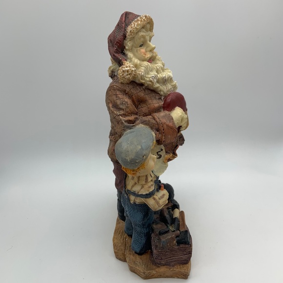 Vintage Christmas Teacher Santa & Little Boy Figurine Retro Christmas Decor - Picture 4 of 16